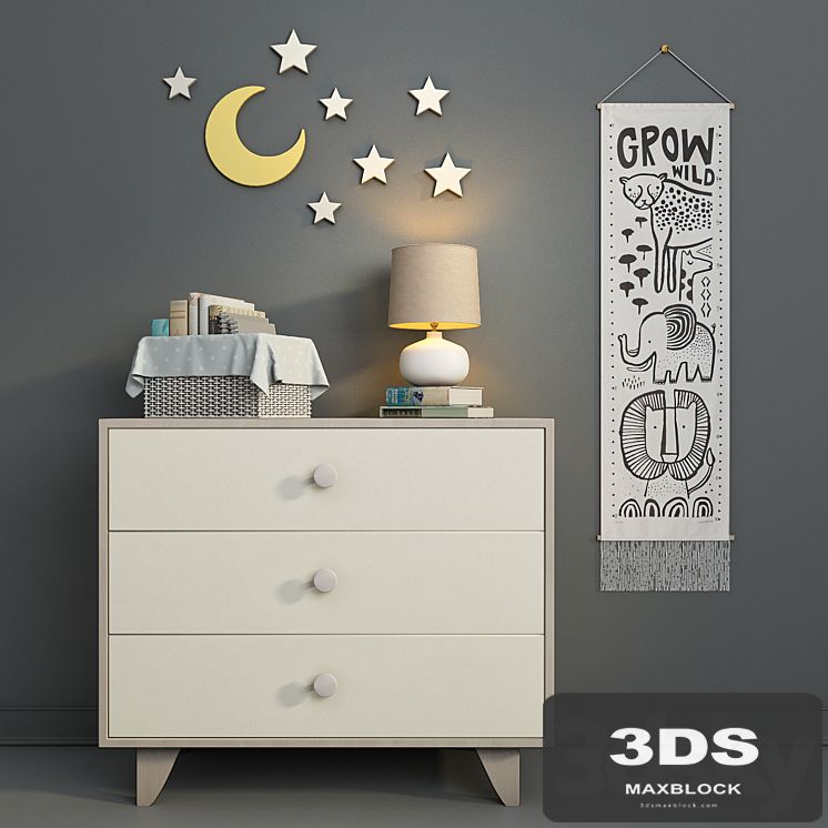 Children's furniture Ellipse, Line collection with decor 02