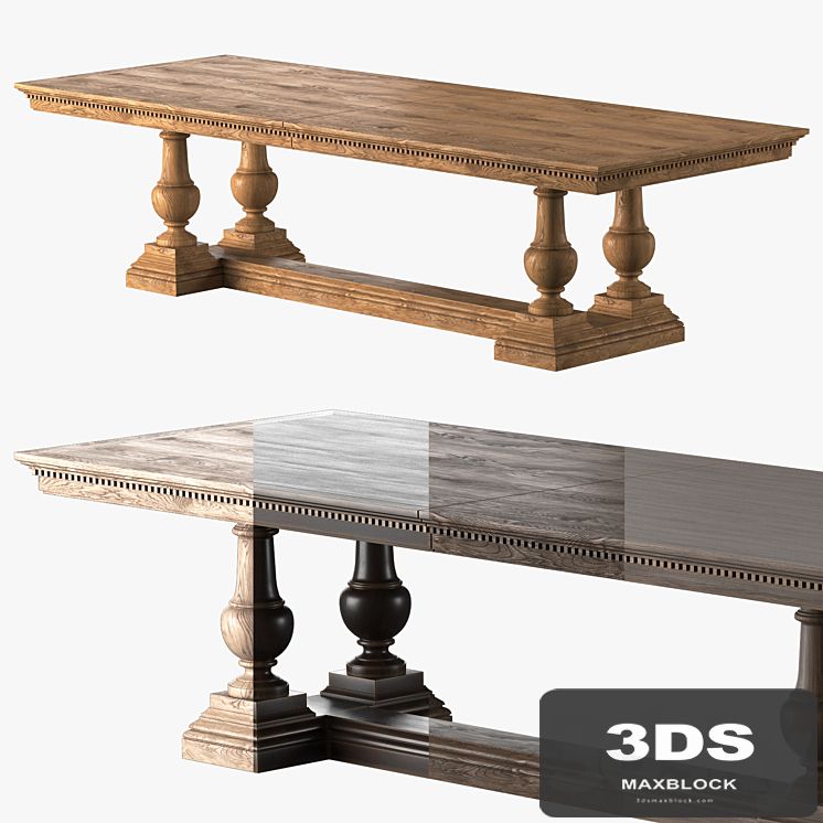 JAMES RECTANGULAR EXTENSION DINING TABLE 62070652 DARK