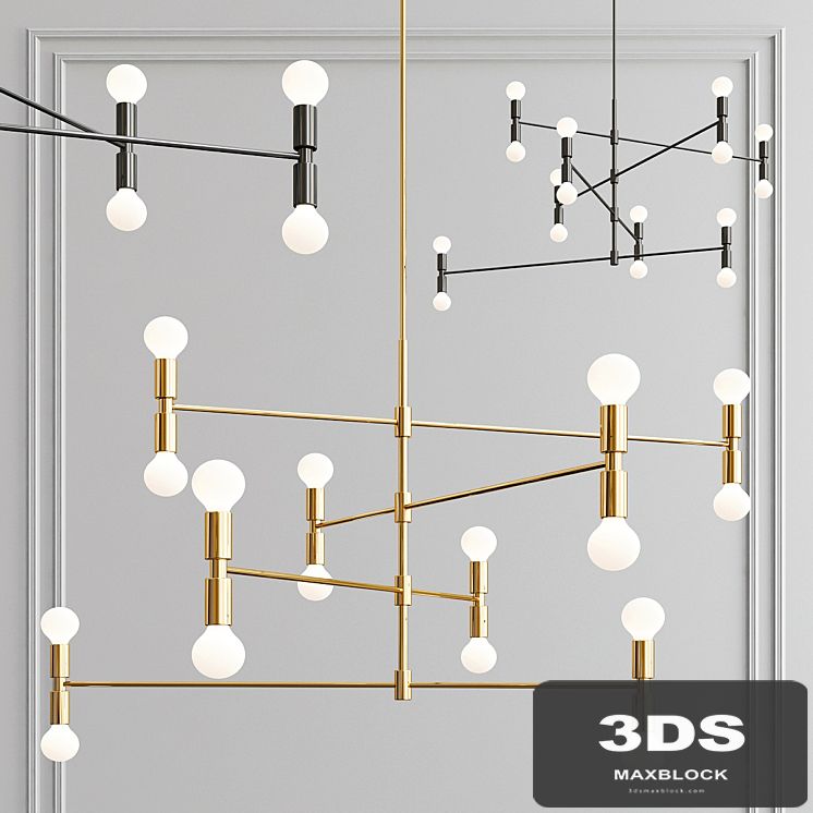 Yoka Modern Pendant 16 light - gold and black