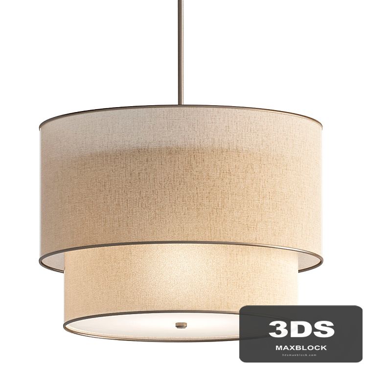 Rh Two-tier Round Shade Linen