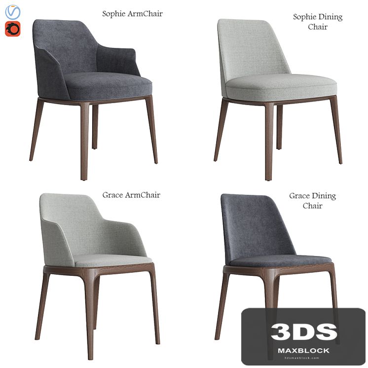 Poliform Sophie & Grace Chair Set