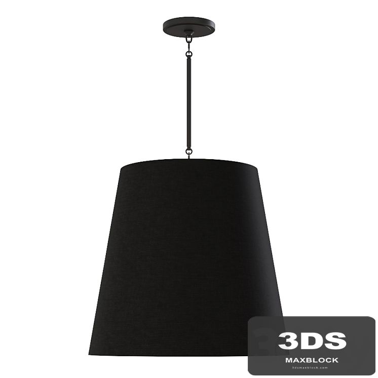 Restoration Hardware CICERO BARREL PENDANT 25 Black