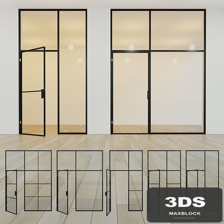 Glass partition. A door. eleven