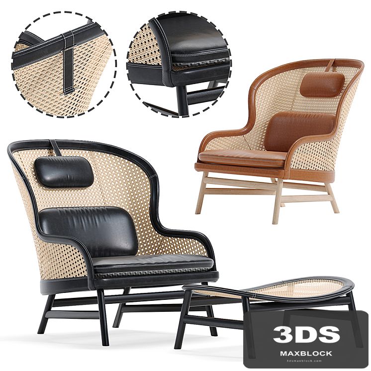 The Dandy Armchair with Ottoman by Gärsnäs