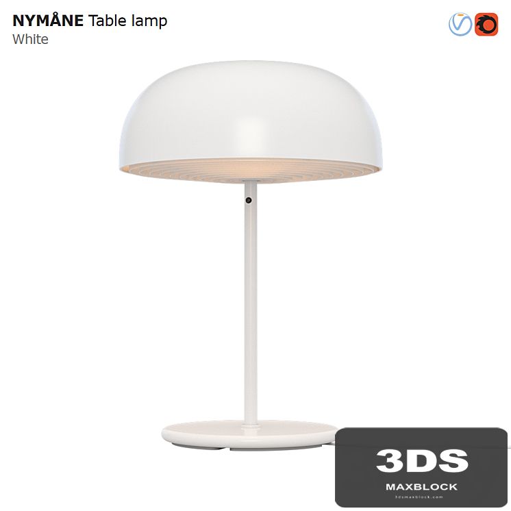 IKEA NYMANE Table Lamp White