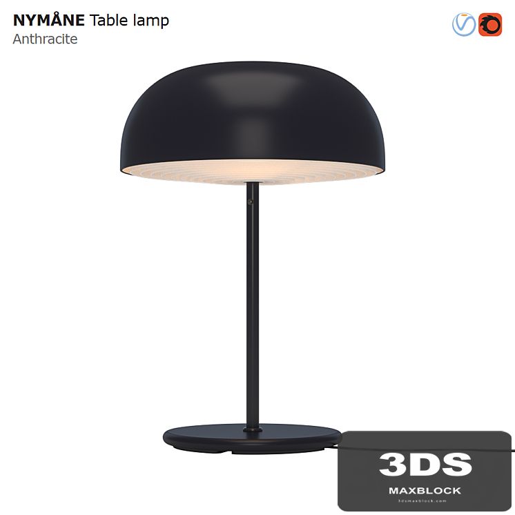 IKEA NYMANE Table Lamp Anthracite