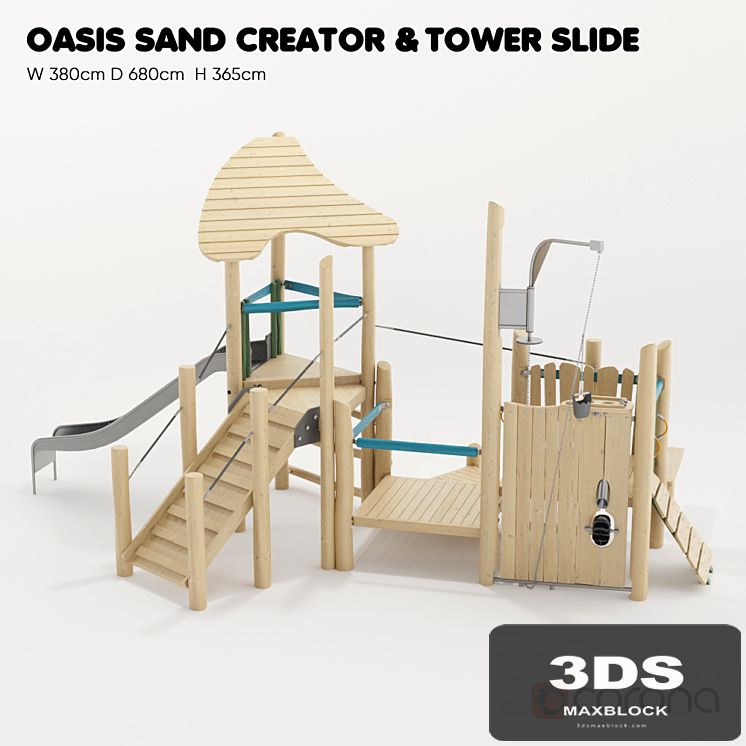 KOMPAN. "TOWER WITH SLOT" and "OASIS - SAND CREATIVITY"