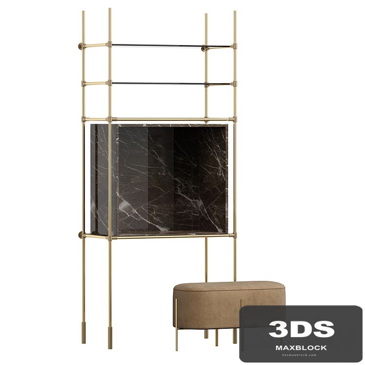 Rack with a padded stool 3 in 1 from My Imagination