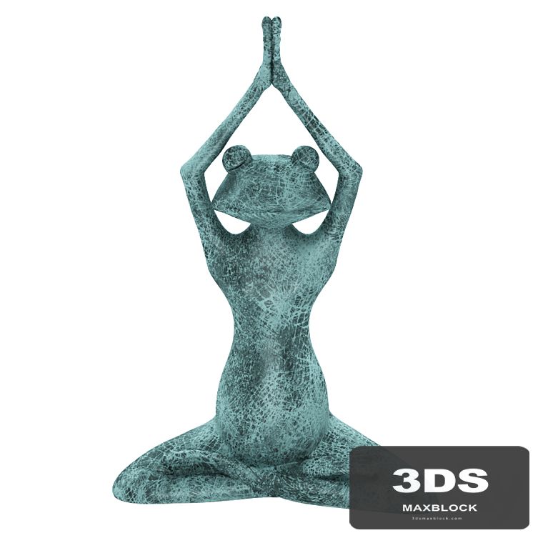 Stretching Yoga Frog Figurine