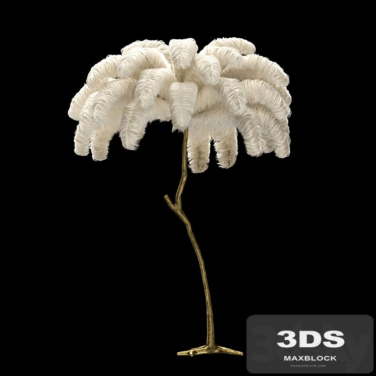 Scenery from ostrich feathers