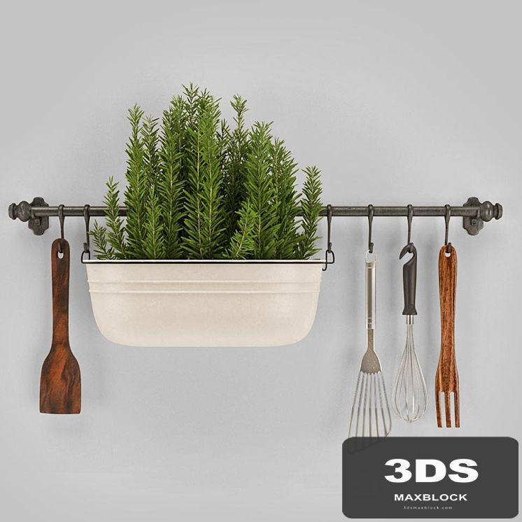 Kitchen-object-set-on-wall