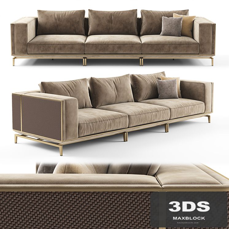 Visionnaire BACKSTAGE 3 seater sofa