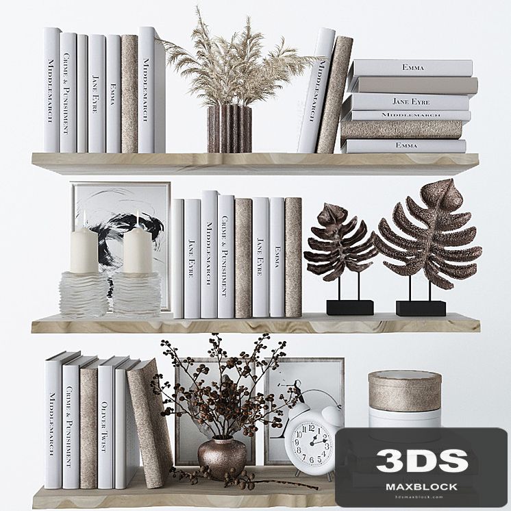 Decorative set for filling shelves 3