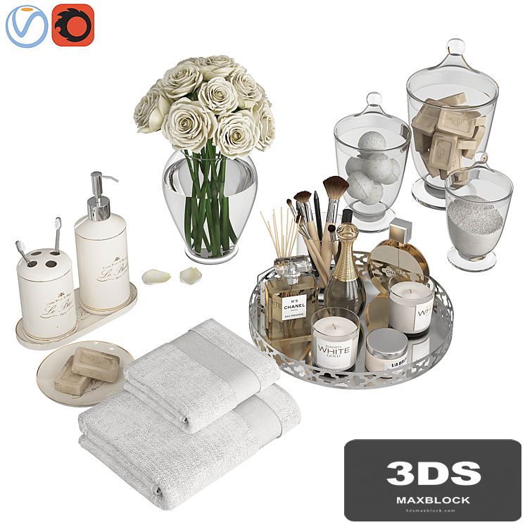 Silver Gold Bathroom Decor