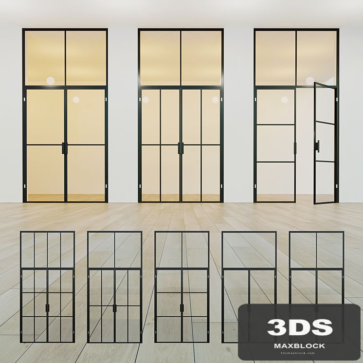 Glass partition. A door. sixteen