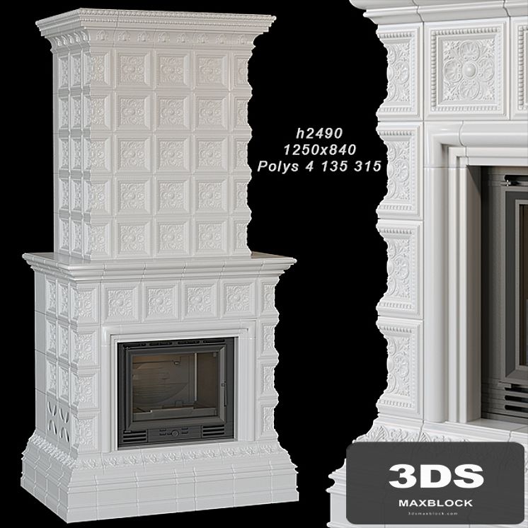 Tile fireplace 02