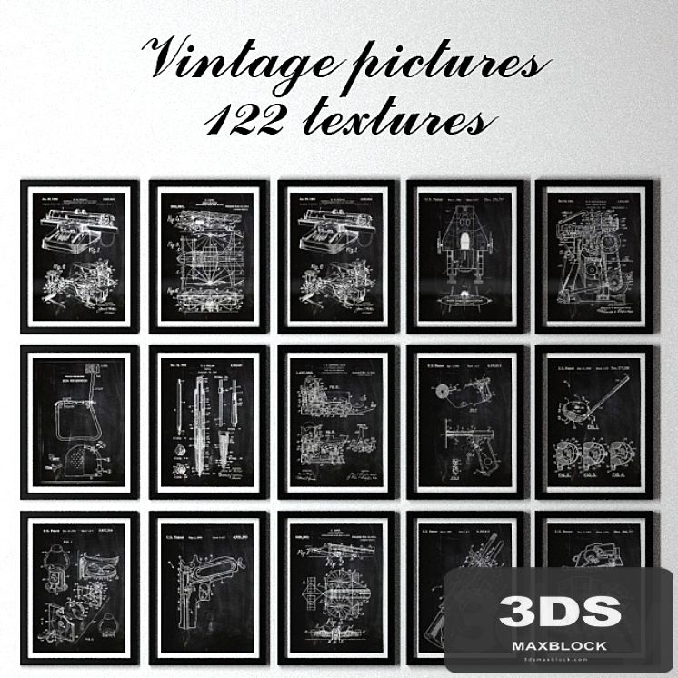 Pictures of vintage style. 122 texture.