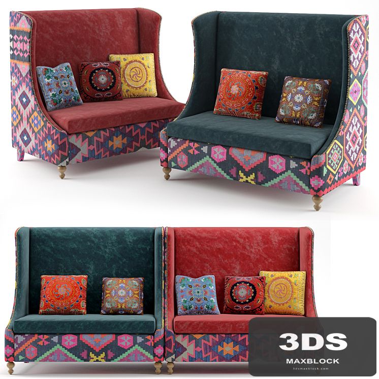 Venice Sofa 1400x850x1350h _ No Plugin