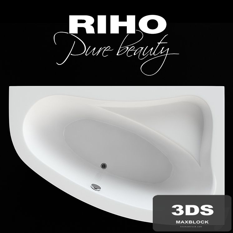 Bath Acrylic asymmetric Riho Lyra