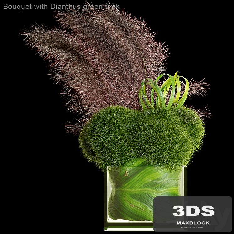 Bouquet with Dianthus green trick