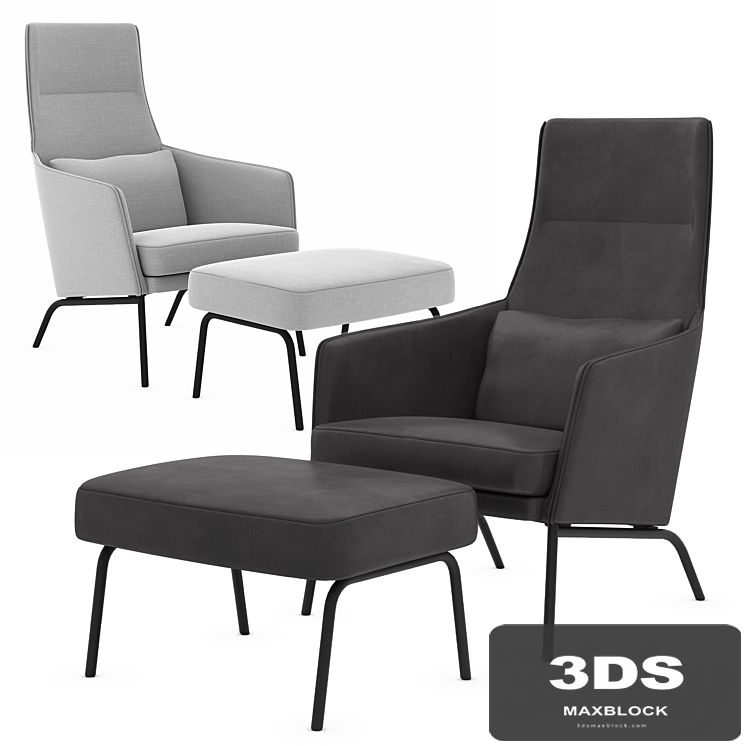 Chair with Siri Sits padded stool