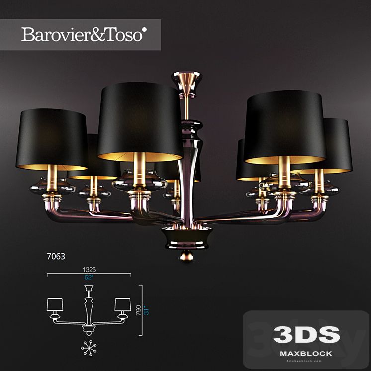 Chandelier Barovier &amp; Toso Saint Germain 7063