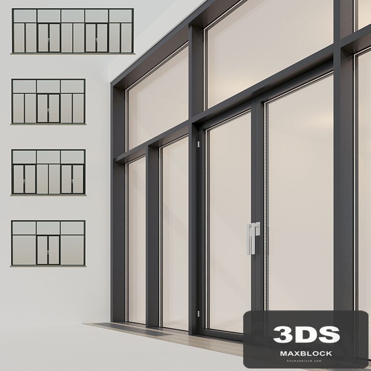 Panoramic glazing. Stained glass window 20