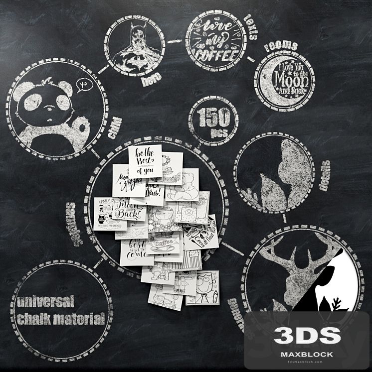 Chalk board / multifunctional material