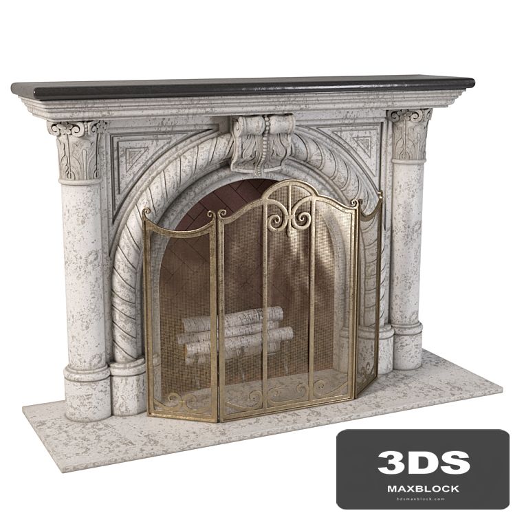 Rope Edge Fireplace Mantel