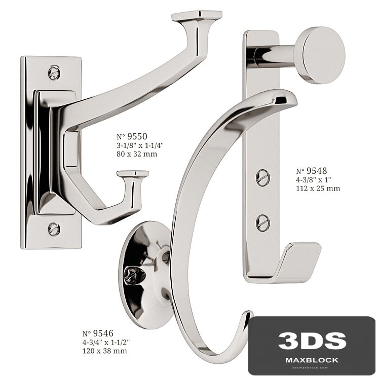 Coat Hooks Nanz N ° 9546, 48, 50