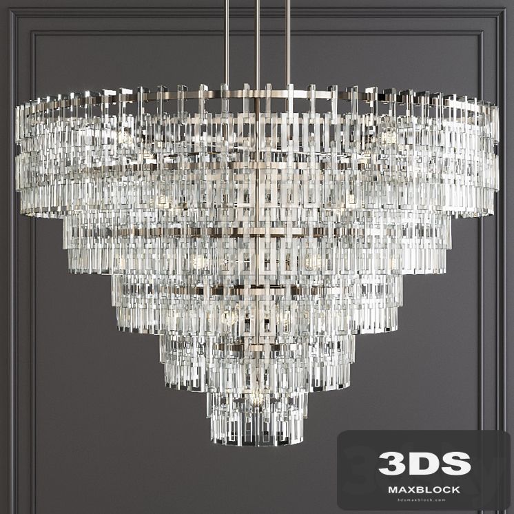 Restoration Hardware MARIGNAN ROUND CHANDELIER 60 Nickel