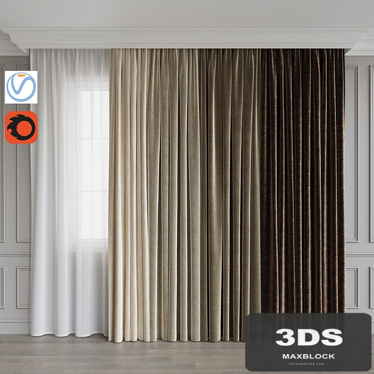A set of curtains 10. Beige gamma