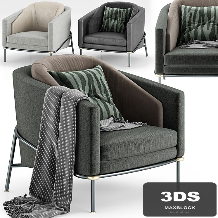 Minotti Fil Noir Armchair
