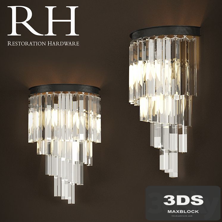 RH Sconce HELIX GLASS SCONCE