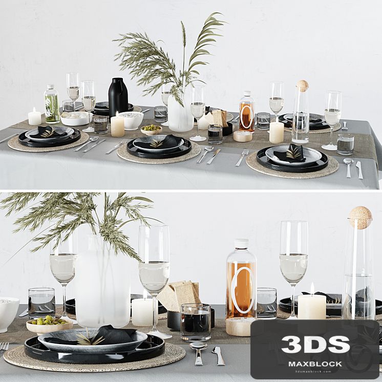 Breakfast table setting
