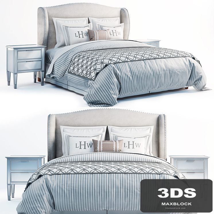 Wingback bed