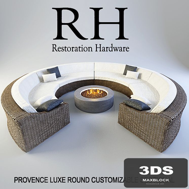 Provence Luxe Round Customizable Sectional