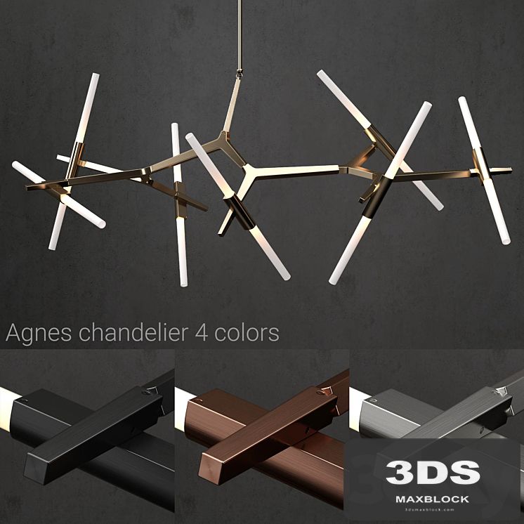 Chandelier Agnes 14 lights 4 colors