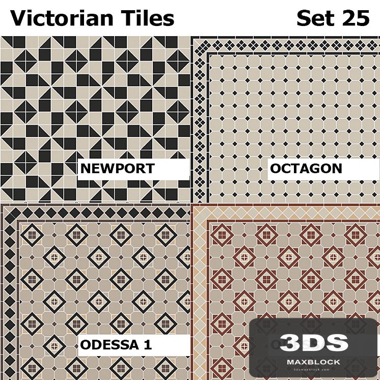 Topcer Victorian Tiles Set 25