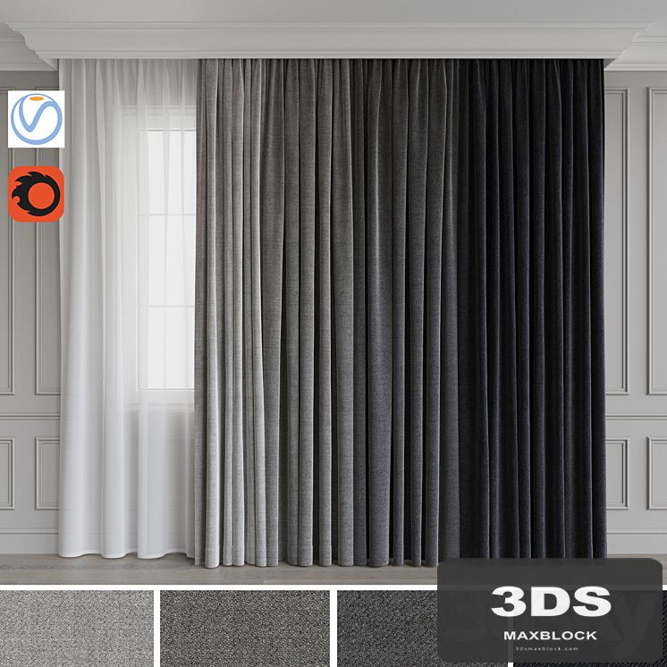 A set of curtains 11. Gray gamma