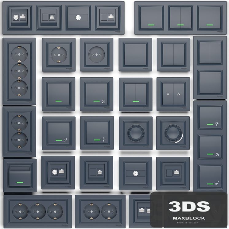 Outlets and Switches Schneider Electric Asfora series