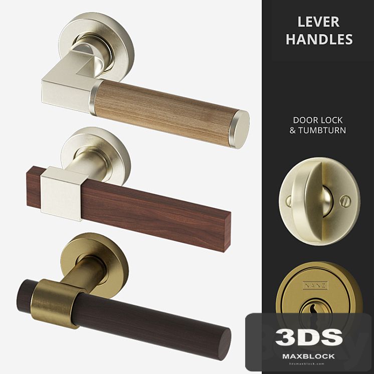 Door Lever Handles Nanz N ° 2036, 2082, 2206