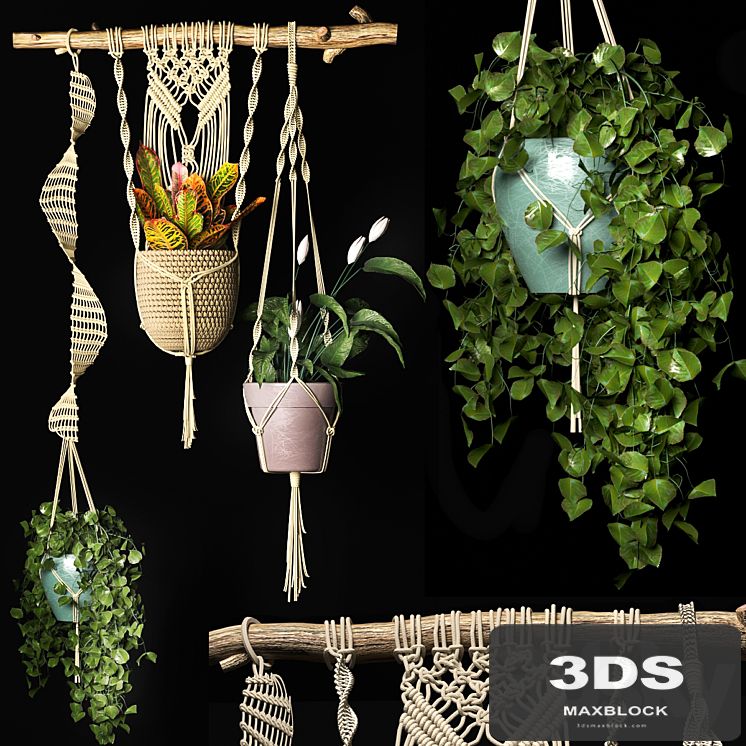 Decorative set of hanging pots 2