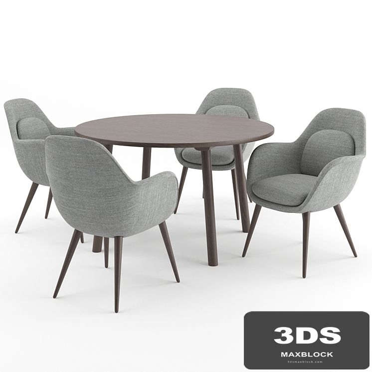 Swoon Chair + Taro Table by Fredericia