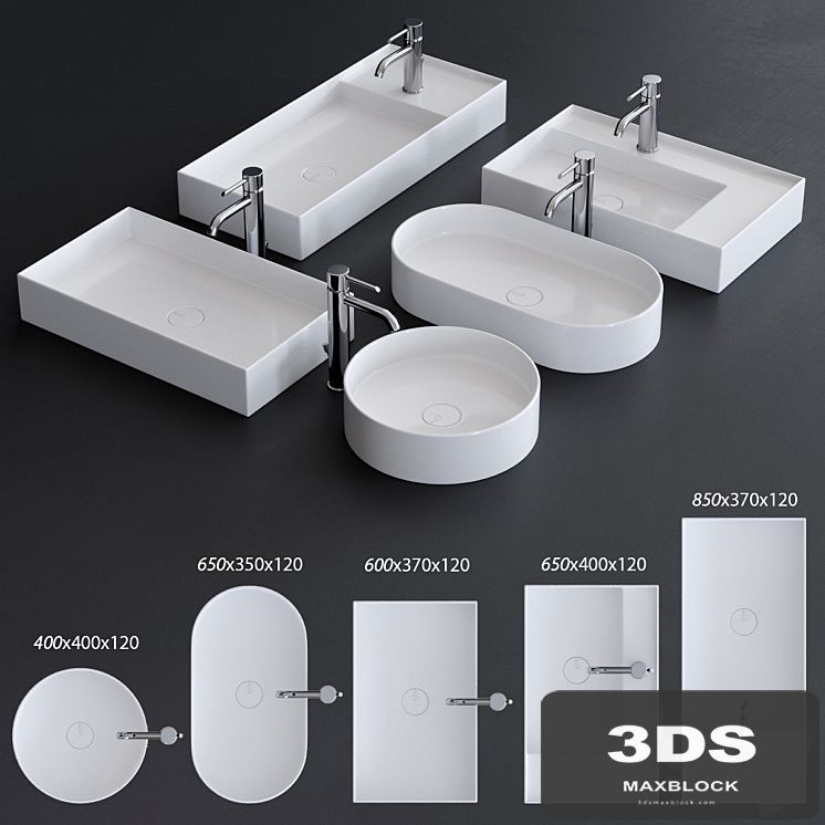 Alice Ceramica Hide Washbasin Set 2