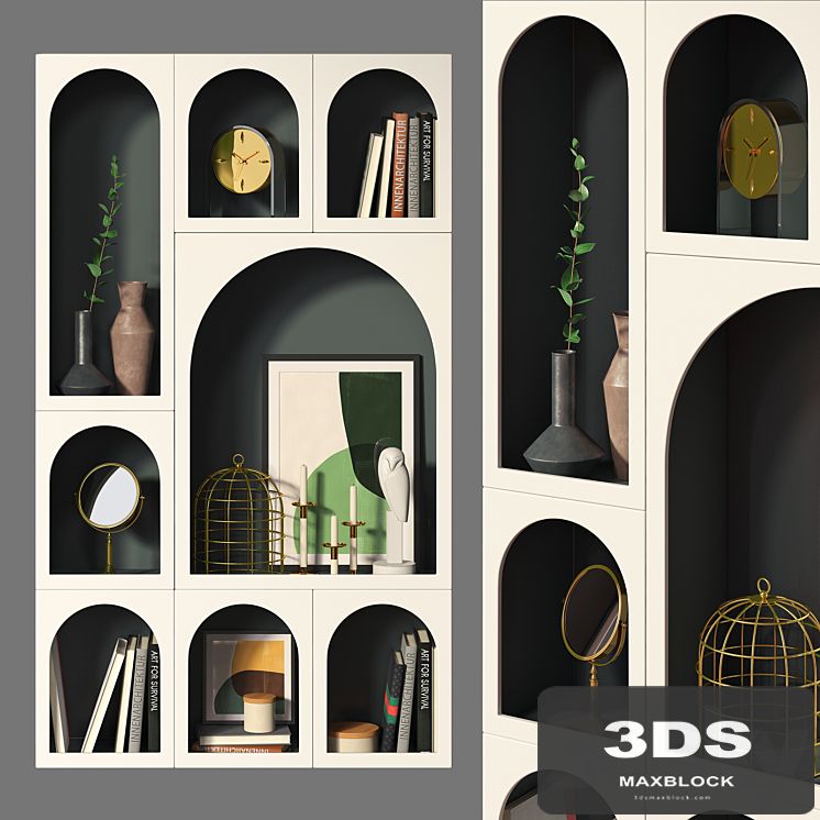 Bookcase Bonaldo set 01