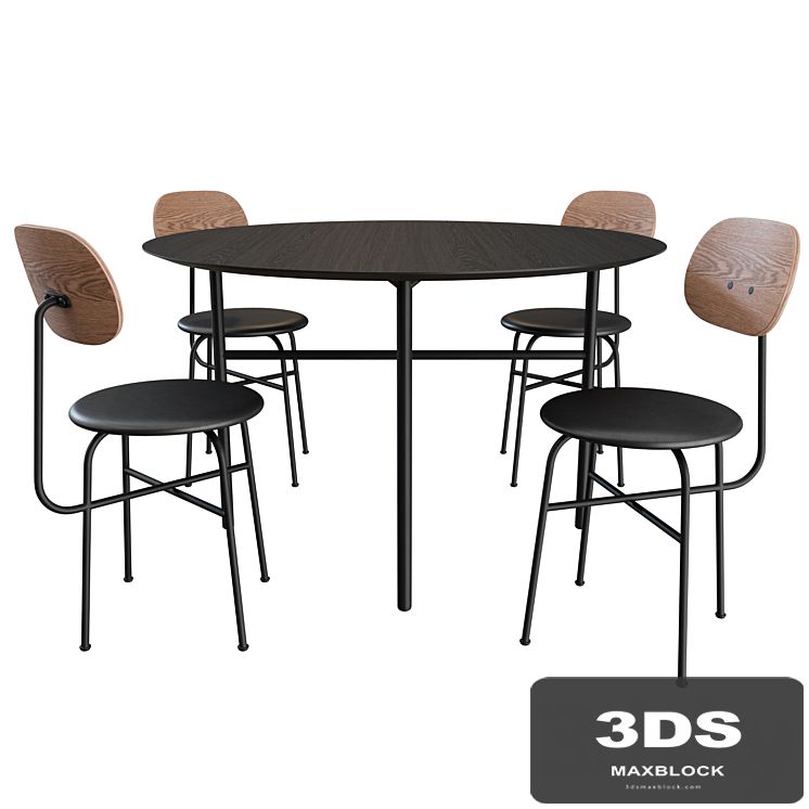 Afteroom Dining Chair + Snaregade Table By MENU