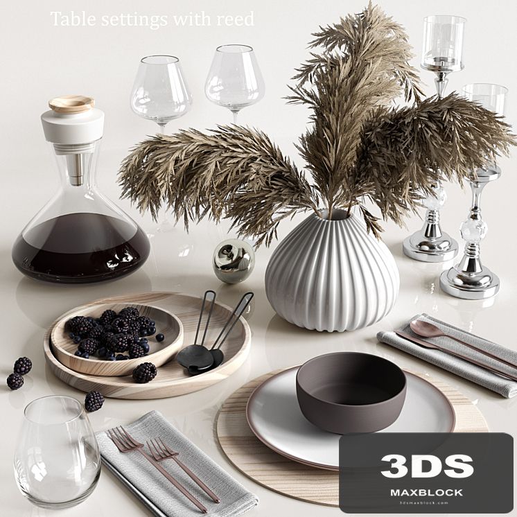 Table settings with reed