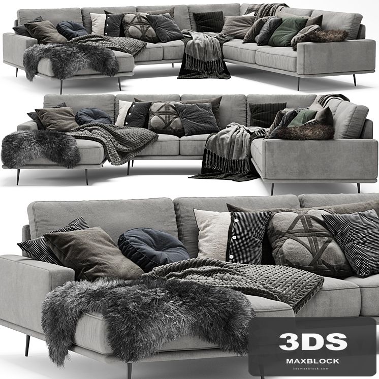 Scandinavian Set - BoConcept Carlton Sofa
