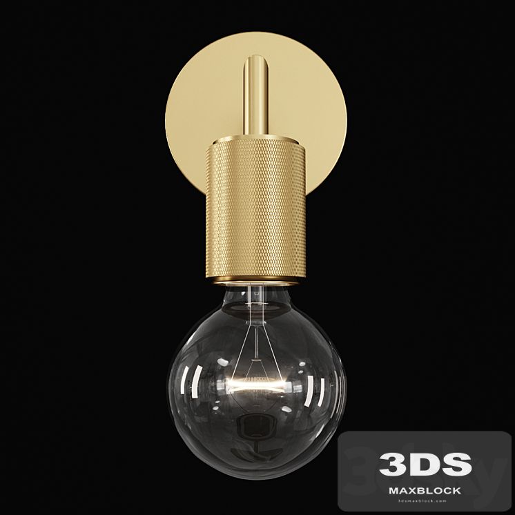 RH Utilitaire Single Sconce Brass